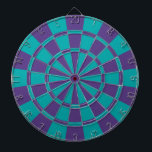 Lila und Aquamarin Dartscheibe<br><div class="desc">Lila und Aquamarines Dart Board</div>