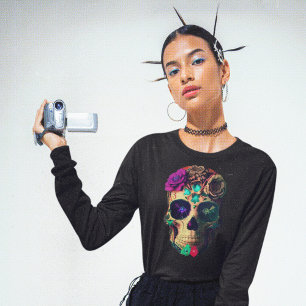 Lila und Aquamarine Damenmogul T-Shirt