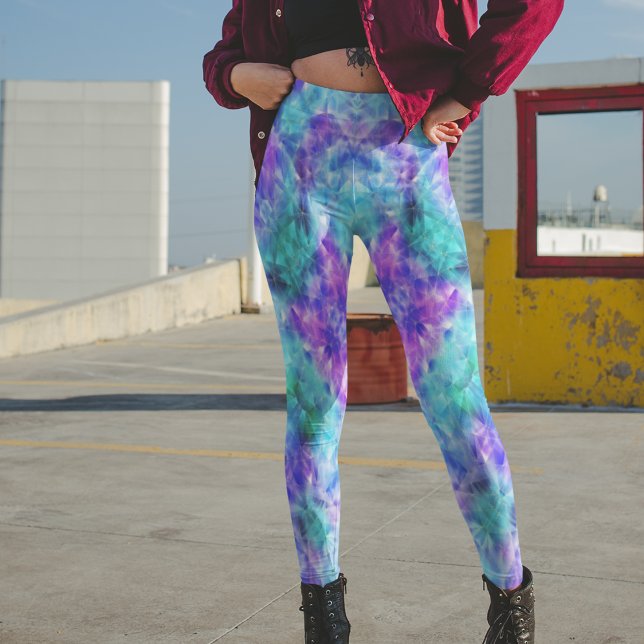 Lila und Aquamarine KristallLeggings - Hübsch Leggings (Von Creator hochgeladen)
