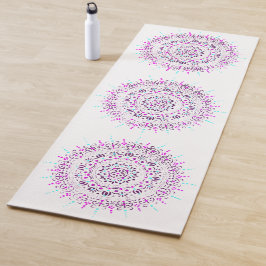 Lila und Aquamariner Dot Mandala Yoga Mat Yogamatte