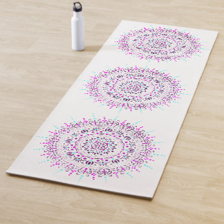 Lila und Aquamariner Dot Mandala Yoga Mat Yogamatte