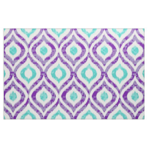 Lila und aquamarines ikat Muster Stoff
