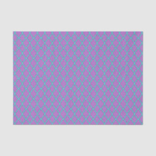 Lila und Aquamarines marokkanisches Quatrefolienmu Seidenpapier