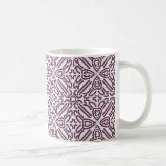 Lila und Aquamarines Muster Kaffeetasse