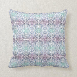 Lila und aquamarines Musterthrow-Kissen Kissen
