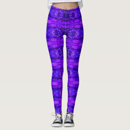 Lila und Auberginen abstrakt gemustert Leggings