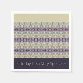 Lila und Beige Serviette