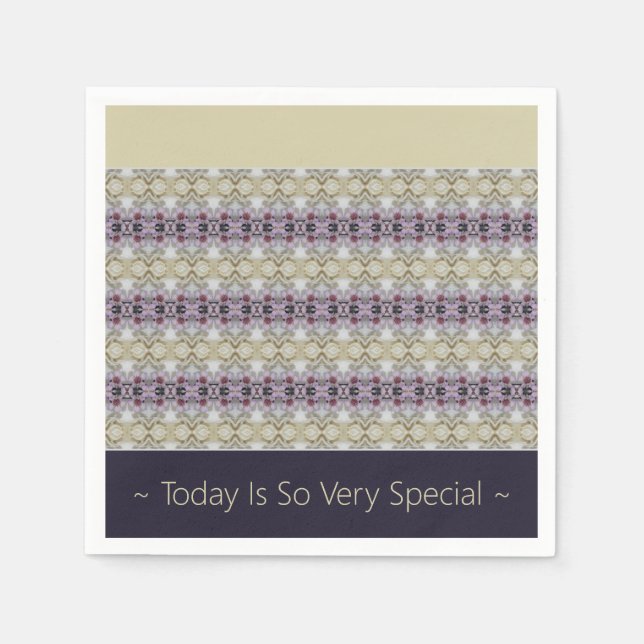 Lila und Beige Serviette (Vorderseite)