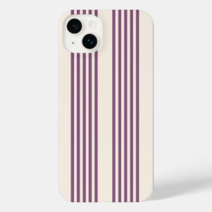 Lila und beige Streifen iPhone 14 Plus Hülle