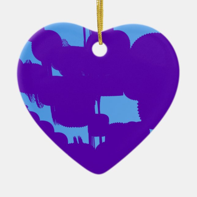 lila und blau 788212 abstrakte Kunst Keramikornament (Vorne)