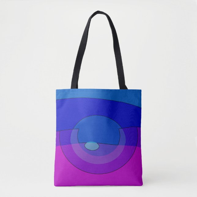 Lila und Blau Abstract 1007 Tasche (Vorderseite)