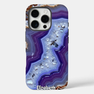 Lila und blau Abstrakt iPhone 16 Pro Hülle
