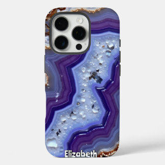 Lila und blau Abstrakt iPhone 16 Pro Hülle