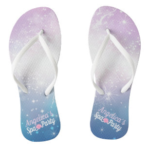 Lila und Blau mit rosa Wellness-Center-Blume des Flip Flops