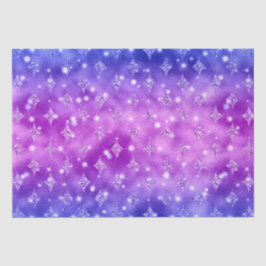Lila und blau Ombre Glitzer Celestial Muster Seidenpapier