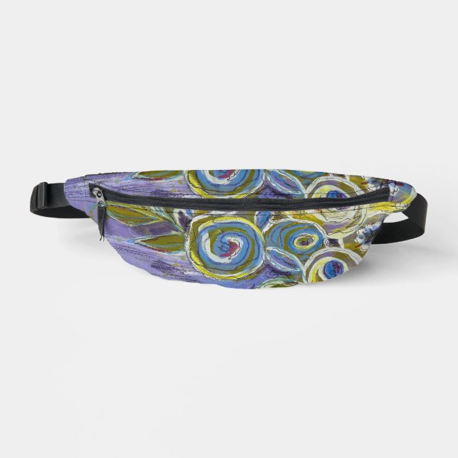 Lila und blau von Lydias Art Sangria Bauchtasche (Vorderseite)