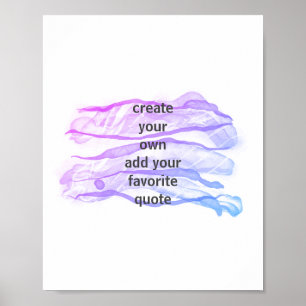 lila und blaue Aquarellfarben ergänzen ein Angebot Poster