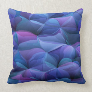 Lila und blaue Blume Kissen