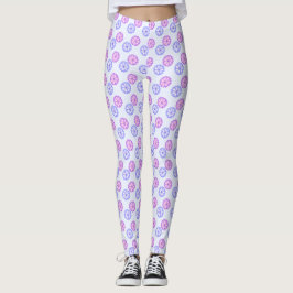 Lila und blaue Blumen Leggings