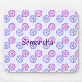 Lila und blaue Blumen Mousepad