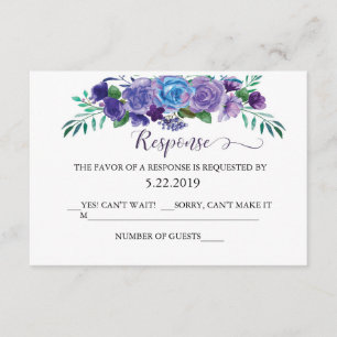 Lila und blaue Blumen-UAWG Karte