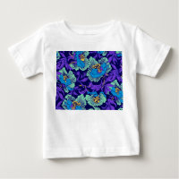 Lila und blaue Blumen William Morris