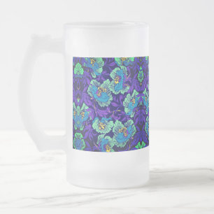 Lila und blaue Blumen William Morris Mattglas Bierglas
