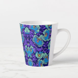 Lila und blaue Blumen William Morris Milchtasse