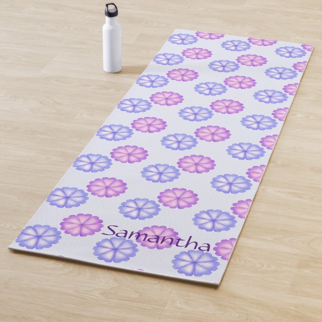 Lila und blaue Blumen Yogamatte (Beispiel)
