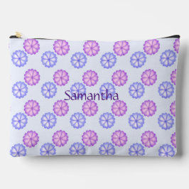 Lila und blaue Blumen Zubehörtasche