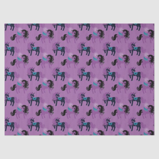 Lila und blaue Einzeln auf dem Lavendel-Dekoupage Seidenpapier (Vorderseite)