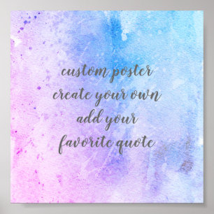 lila und blaue Farbe hinzufügen Poster