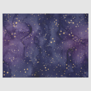 Lila und blaue Galaxie mit Sternentfernung Seidenpapier