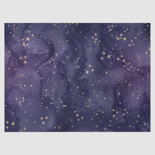 Lila und blaue Galaxie mit Sternentfernung Seidenpapier (Vorderseite)