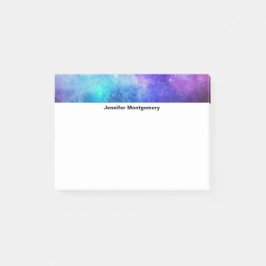 Lila und blaue Galaxie Weltraum Abstrakt Post-it Klebezettel