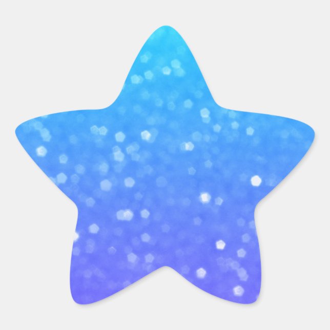 Lila und blaue Glitz Star-Formkleber Stern-Aufkleber (Vorderseite)
