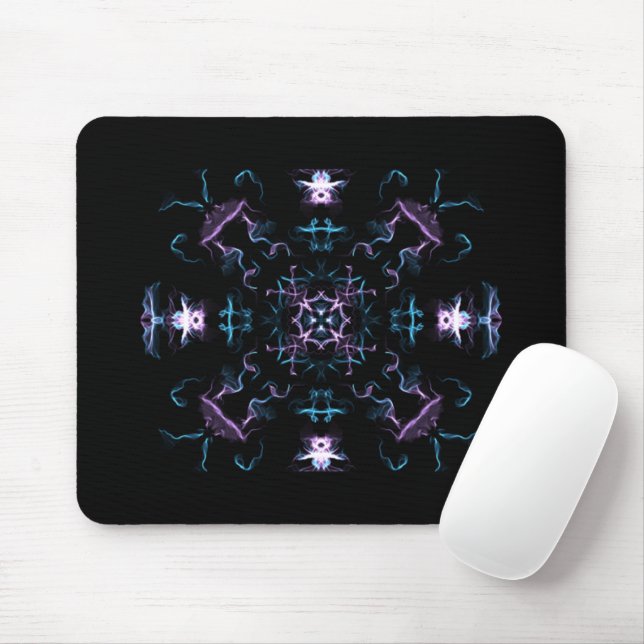Lila und blaue Mandala-Blume Mousepad (Mit Mouse)