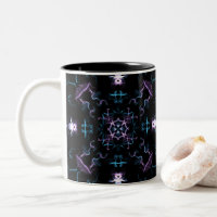 Lila und blaue Mandala-Blume