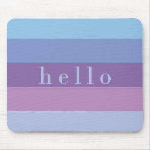 Lila und blaue Palette gestrichen Hallo Mousepad