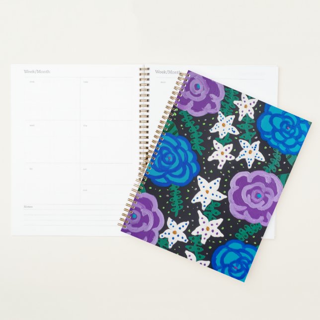 Lila und blaue Rose  Planer (Anzeige)