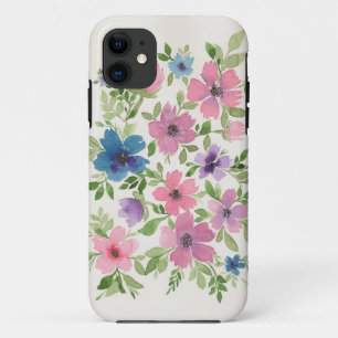 Lila und blauer Blumengartentelefonkasten title_seo2