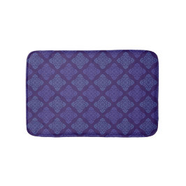 Lila und blauer Damast Badematte