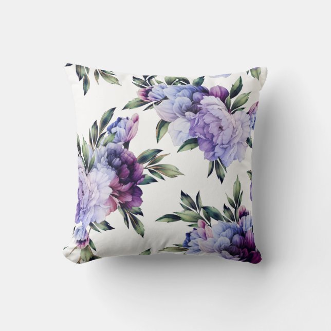Lila und blauer Riesenspinnkissen Kissen (Vorderseite)