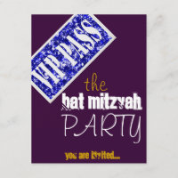 Lila und blaues Bar Mitzvah Bat Mitzvah VIP Party