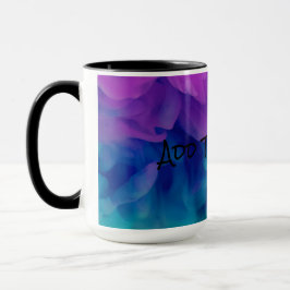 Lila und blaues Digitalrauchen Tasse