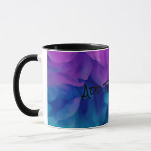 Lila und blaues Digitalrauchen Tasse