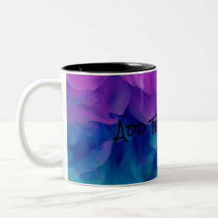 Lila und blaues Digitalrauchen Zweifarbige Tasse