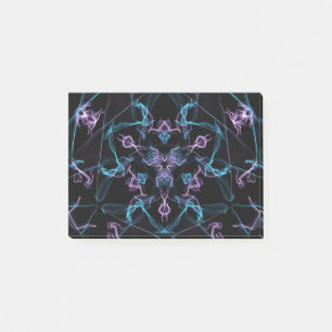 Lila und blaues Dreieck Mandala Post-it Klebezettel