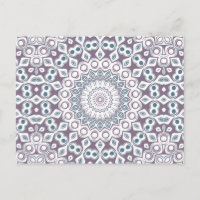 Lila und blaues geometrisches Mandala-Muster