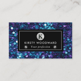 Lila und blaues Mermaid-Sequins-Muster Visitenkarte